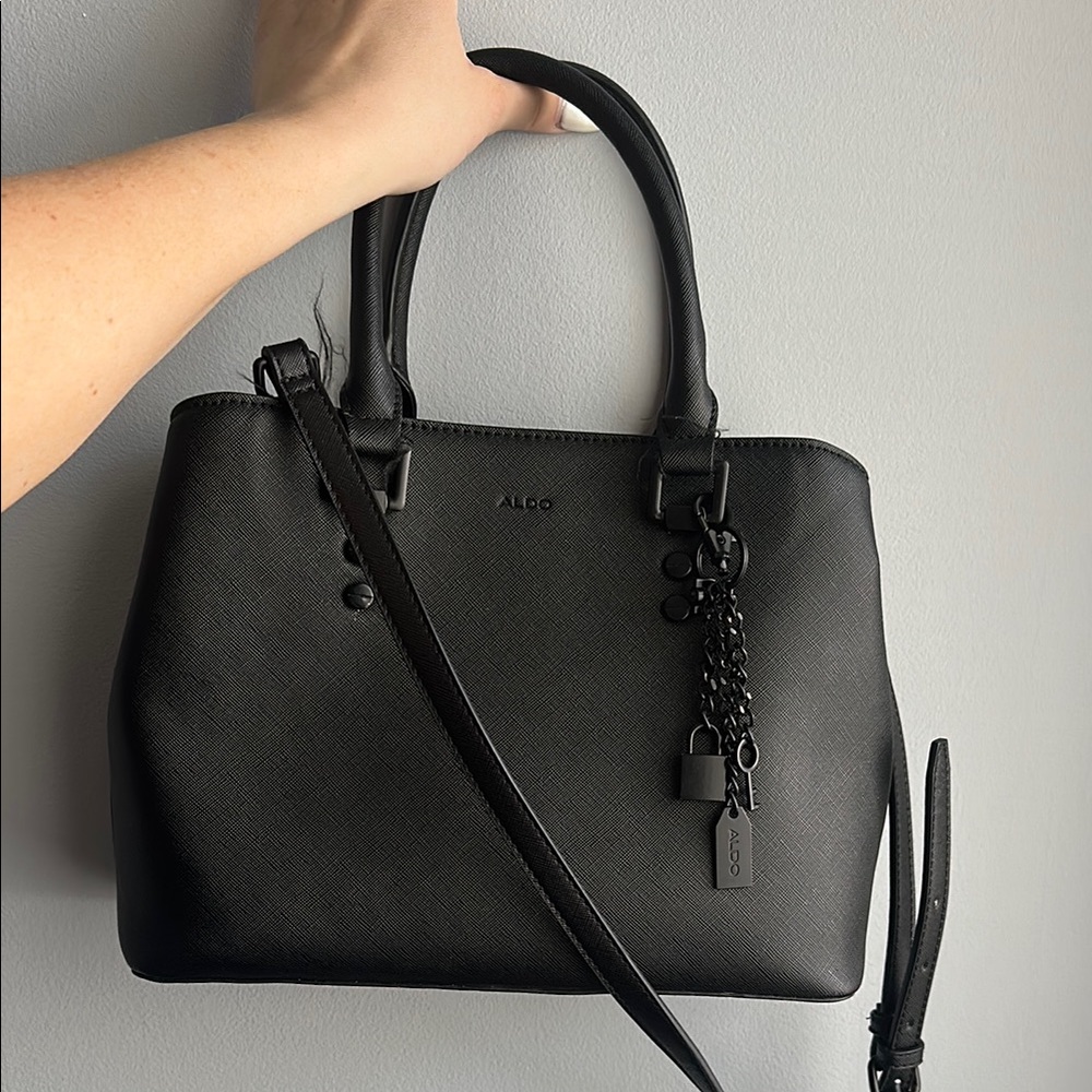 Aldo Black Satchel with Sophisticated Design
